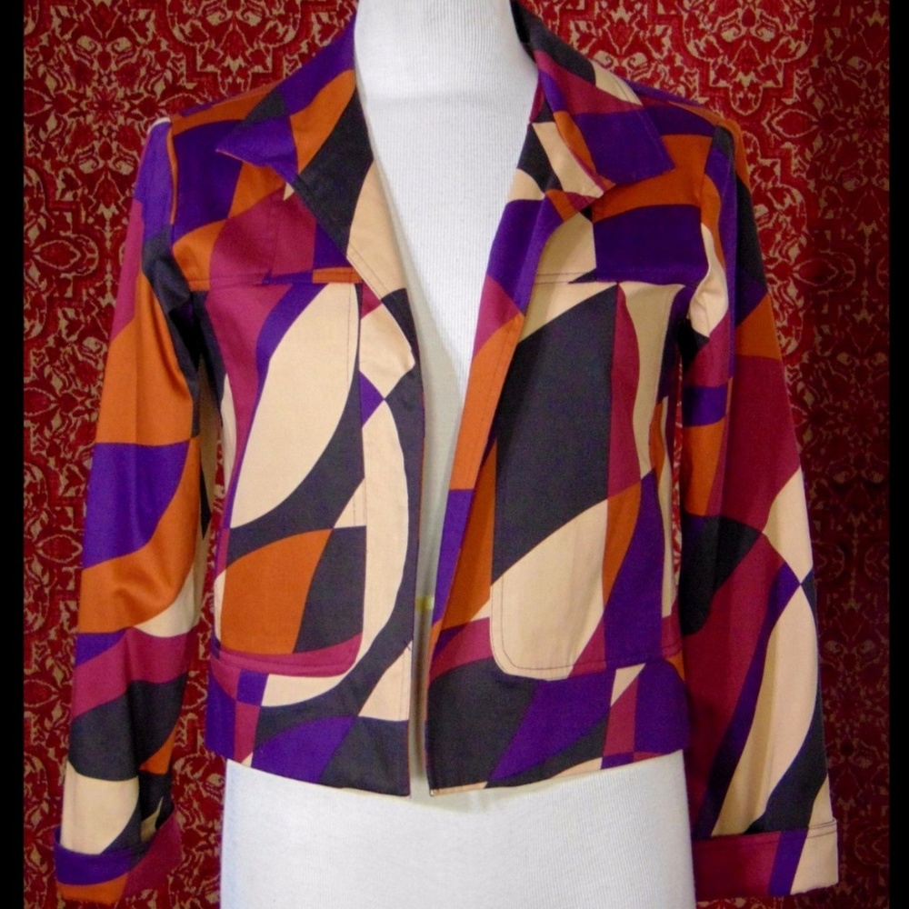 PATRICK CHRISTOPHER purple cotton blend jacket S 💥🕚⤵️